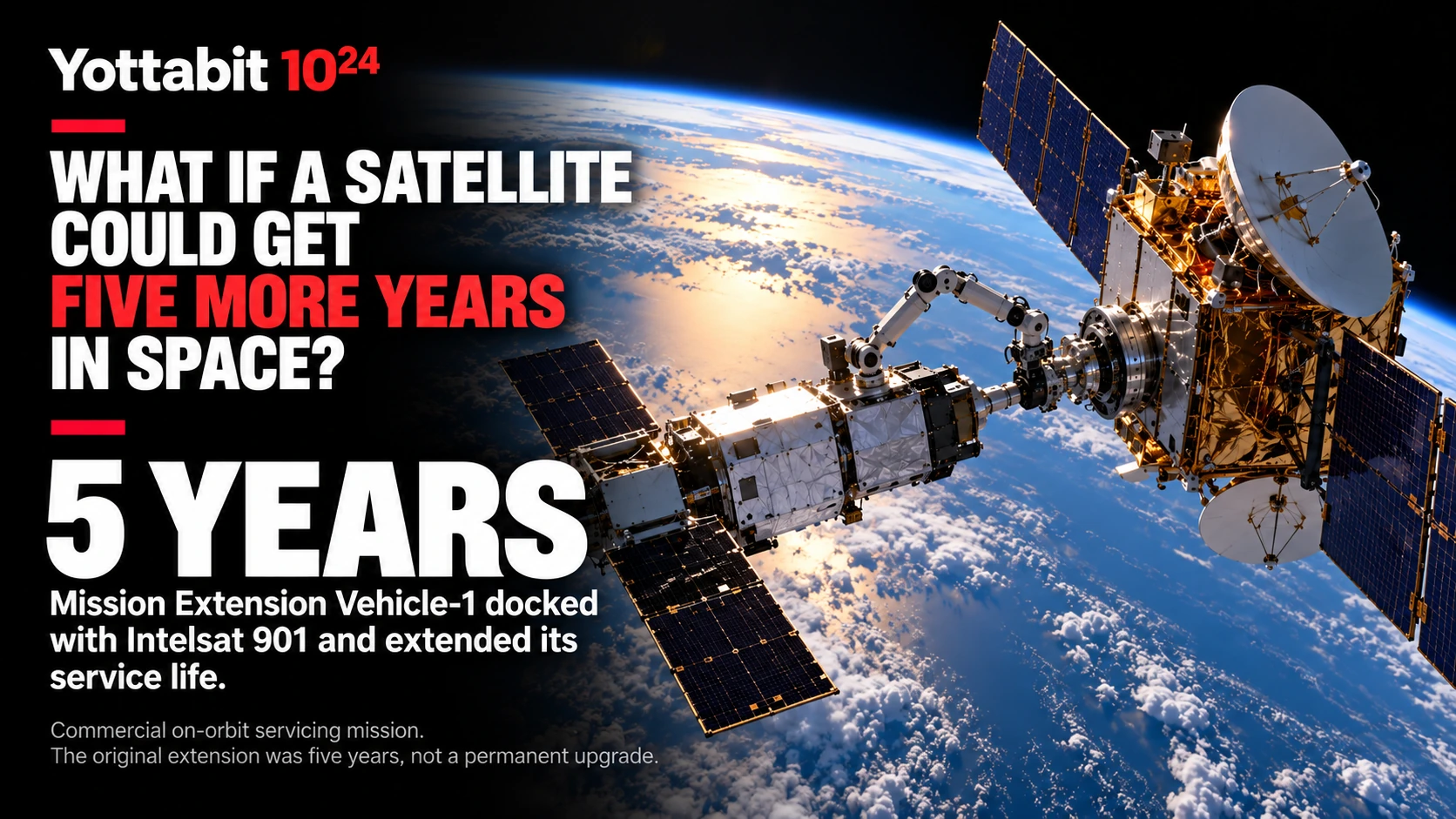 YottaBit visual summary for a satellite gets more working years