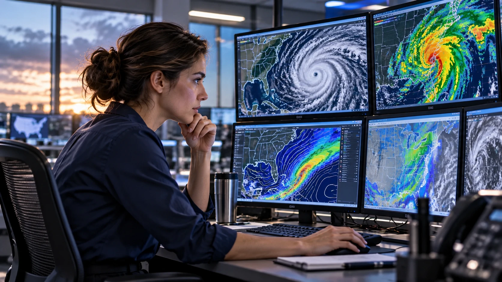 Illustration for ai changes the weather forecast