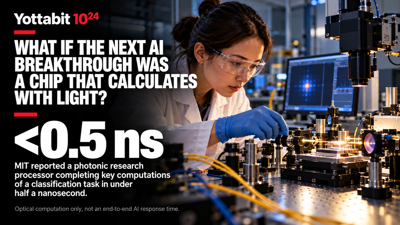 YottaBit visual summary for ai that calculates with light