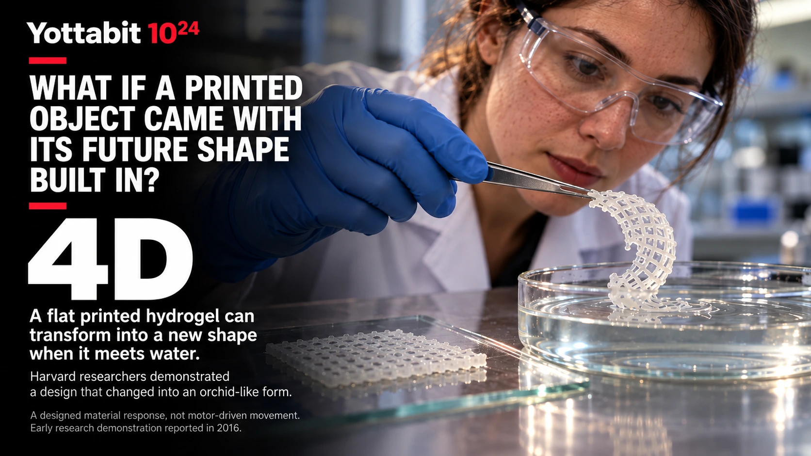 YottaBit visual summary for an object printed to change shape