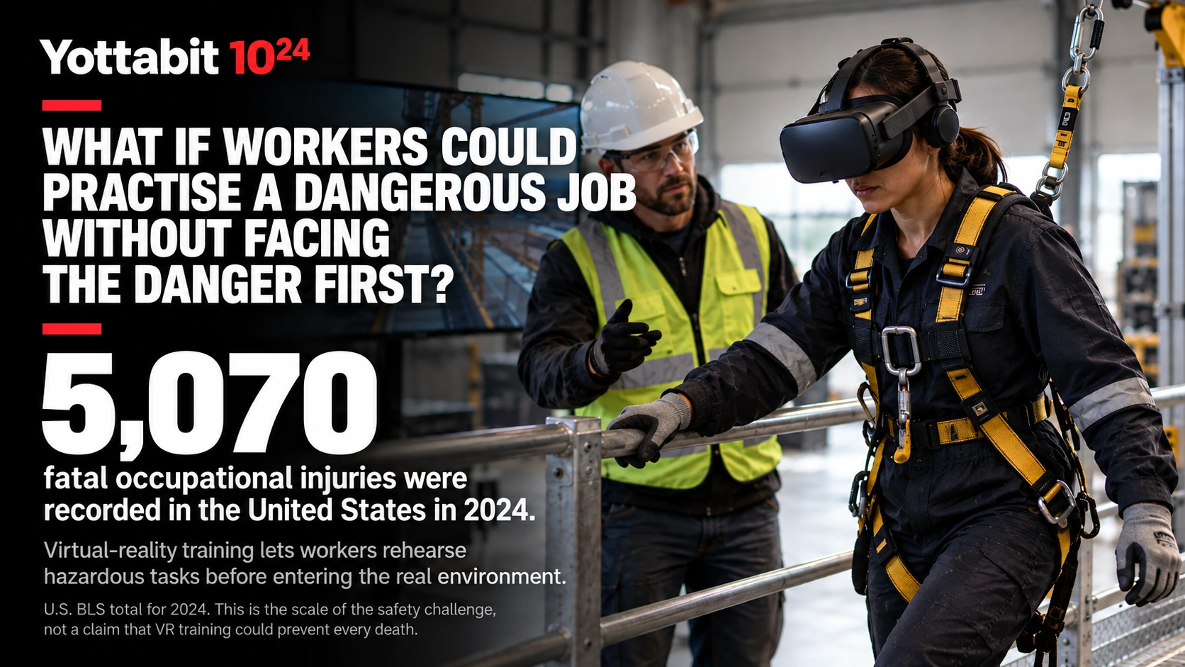YottaBit visual summary for dangerous work practiced in virtual reality