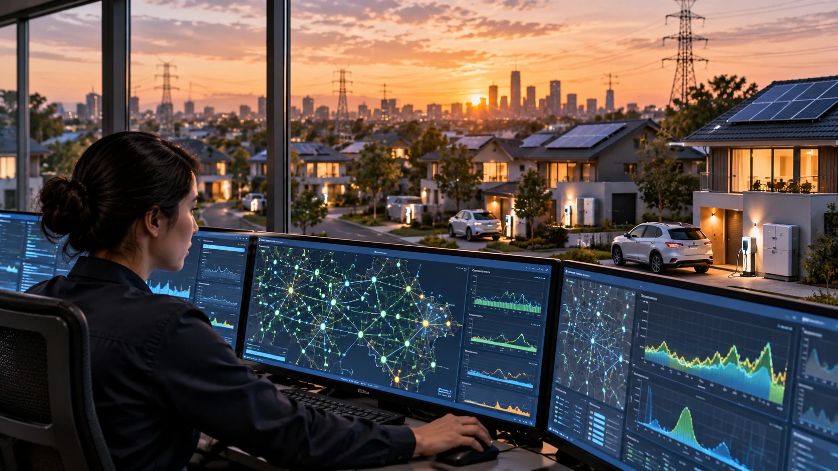 Illustration for millions of devices one giant power plant