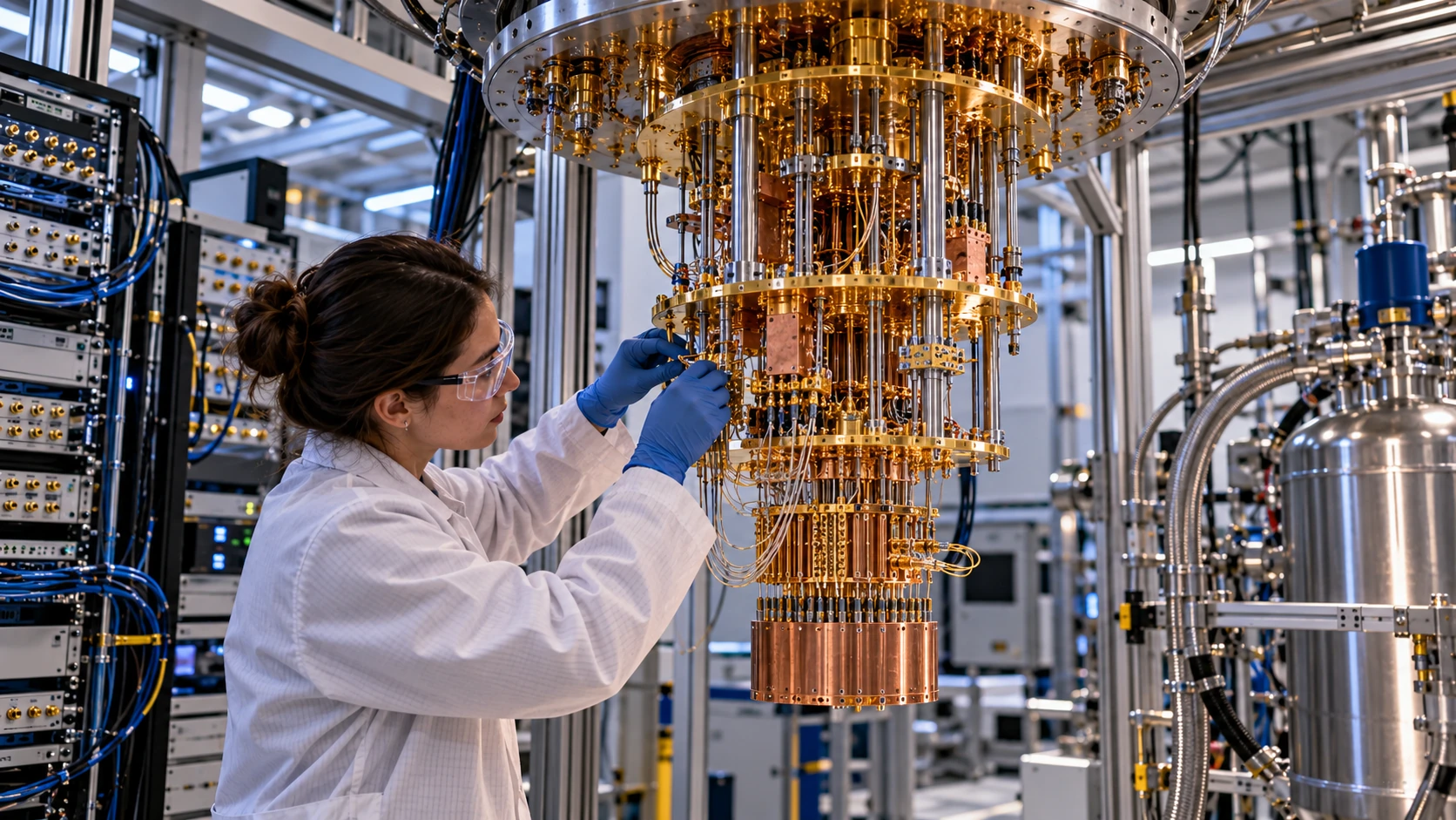 Illustration for quantum computers learn to correct errors