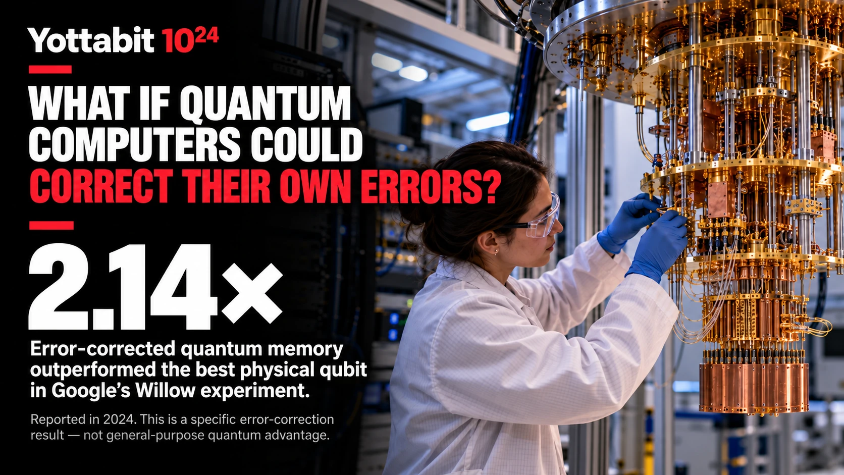 YottaBit visual summary for quantum computers learn to correct errors