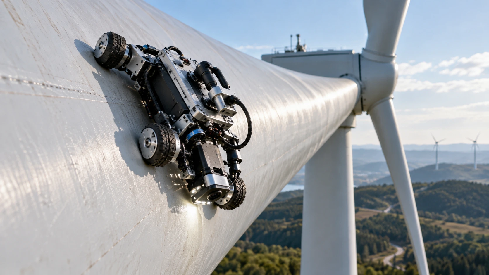 Illustration for robot wind turbine blade inspections