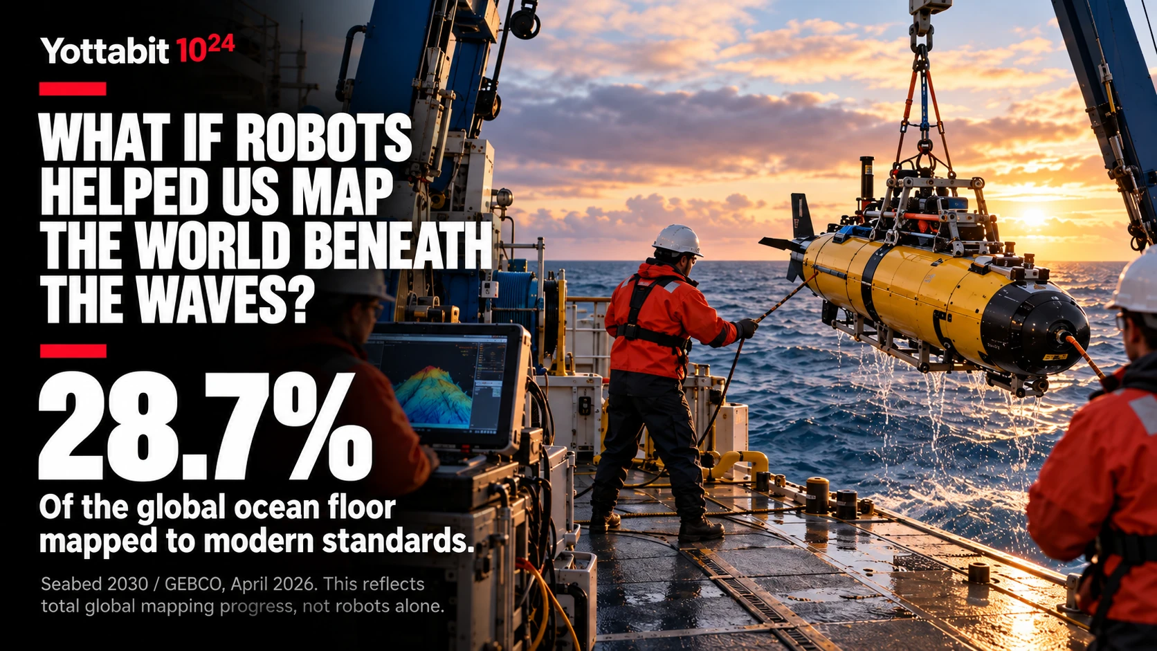 YottaBit visual summary for robots map the ocean floor