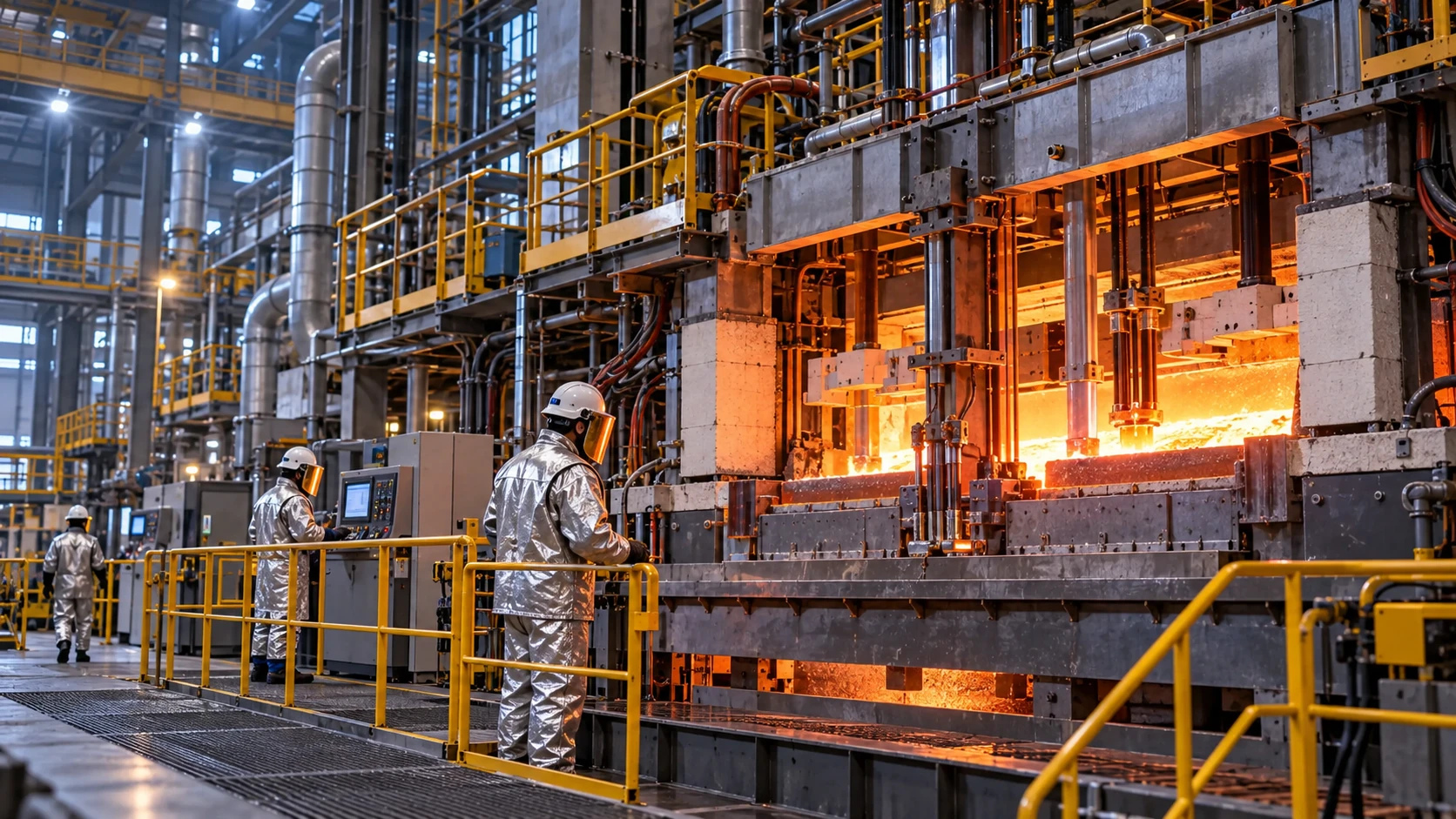Illustration for steel that releases oxygen