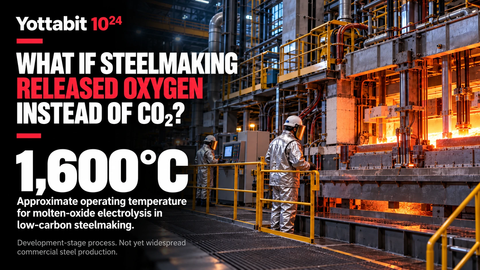 YottaBit visual summary for steel that releases oxygen