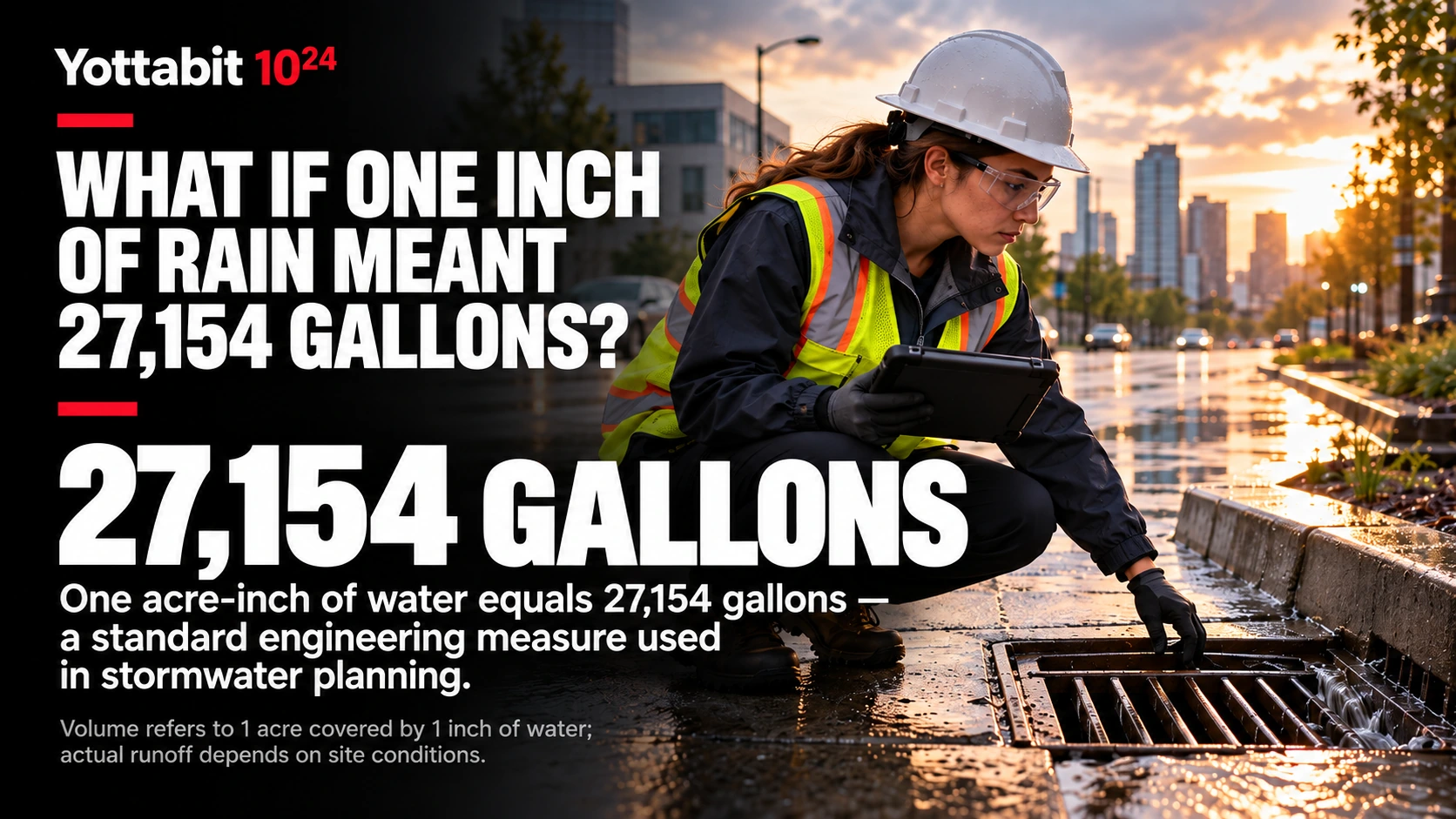 YottaBit visual summary for storm drainage systems prepare before rain