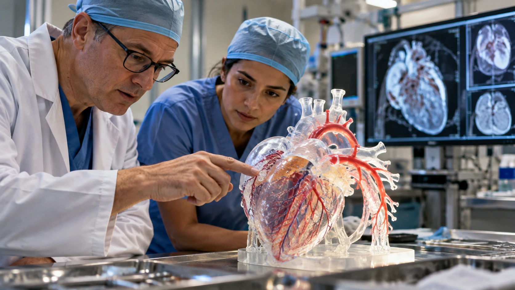 Illustration for surgeons rehearse on patient models