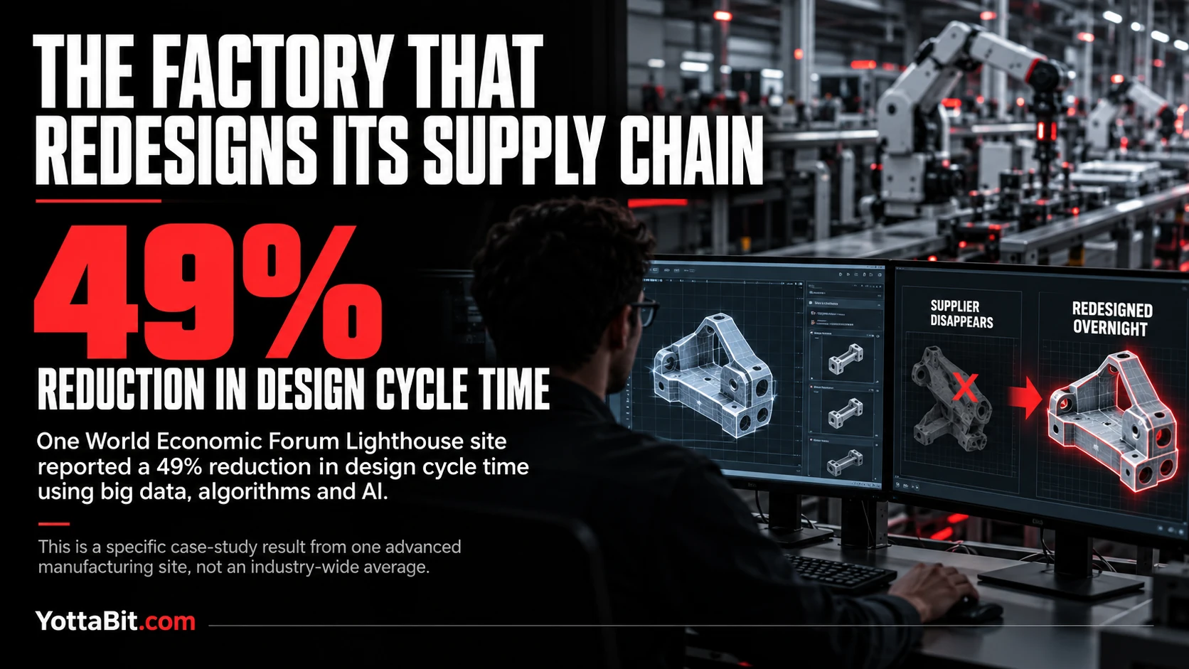 YottaBit visual summary for the factory that redesigns its supply chain