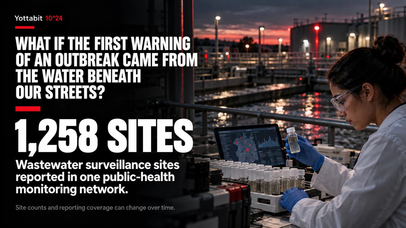 YottaBit visual summary for wastewater data early outbreak warning